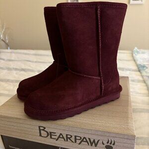 Bearpaw Elle Short Wine Boots (NWT!)